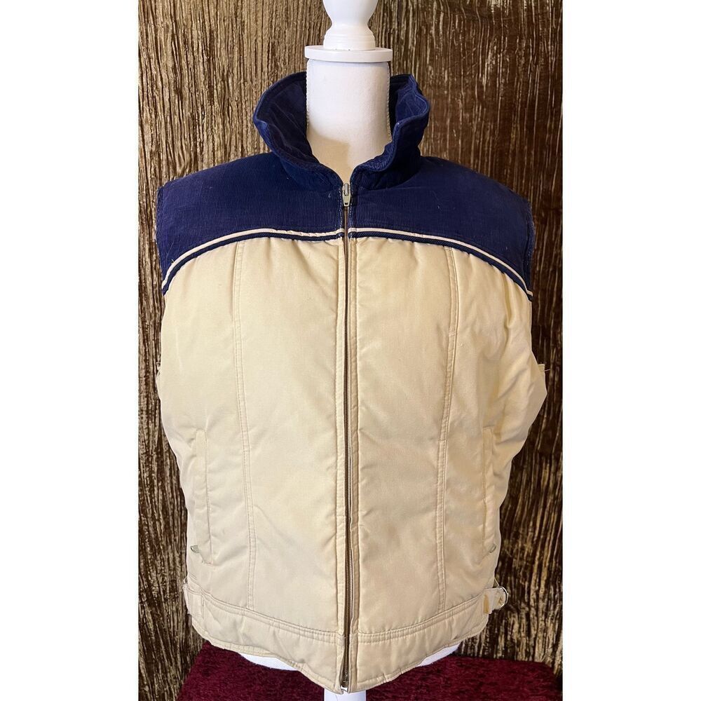 Vintage Men’s Down Insulated Vest Adventure Gear LARGE